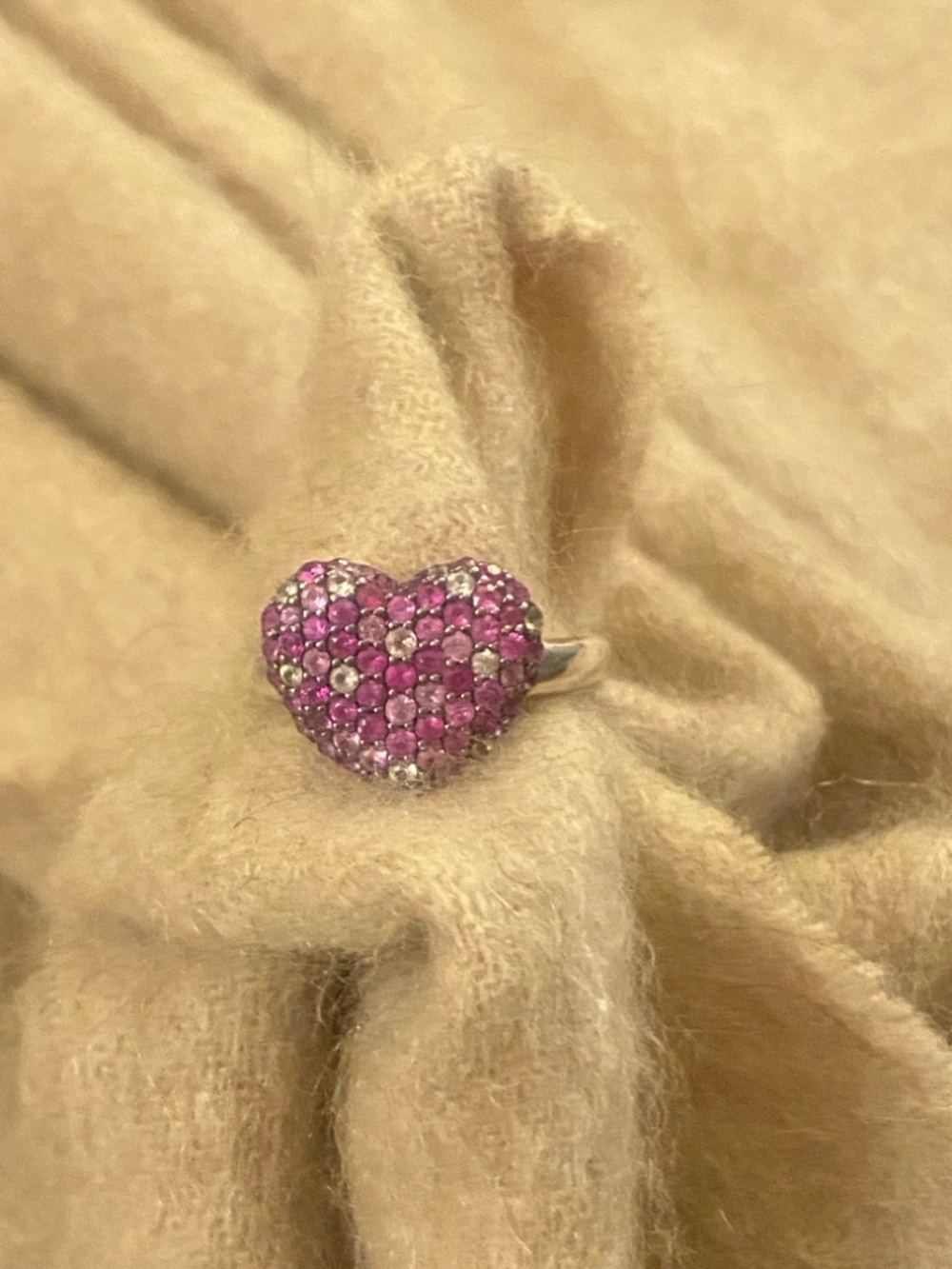 💖💜Stunning Sterling Heart Ring!💜💖 - Picture 4 of 9